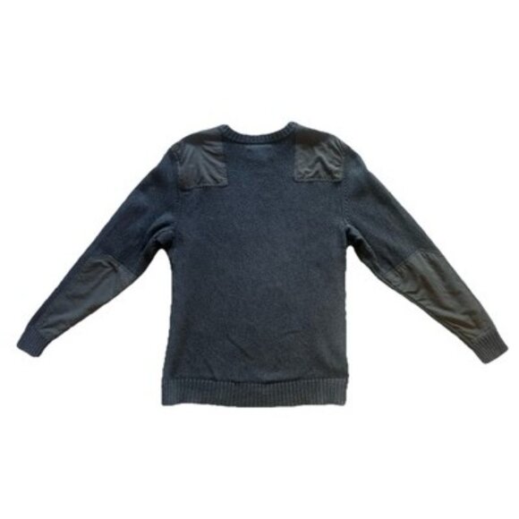 Duluth Trading Med Gray Sweater Mens Pullover Crewneck Knit Shoulder Elbow Pad - Picture 4 of 8